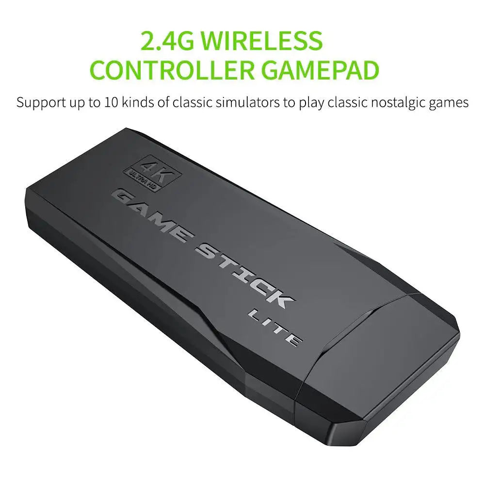 Consola reto M8 de 64 GB con 10.000 juegos, mando inalámbrico dual de 2,4 G, 4K ideal para regalo.