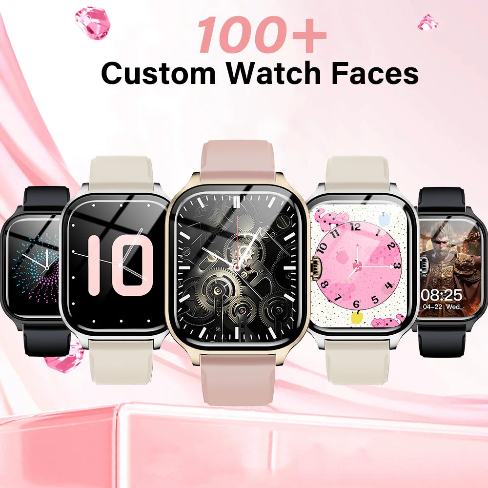 LAXASFIT 2025 New Smart Watch Bluetooth Call Message Reminder 24 Hour Health Monitoring Smart Watch Gift for Men and Women